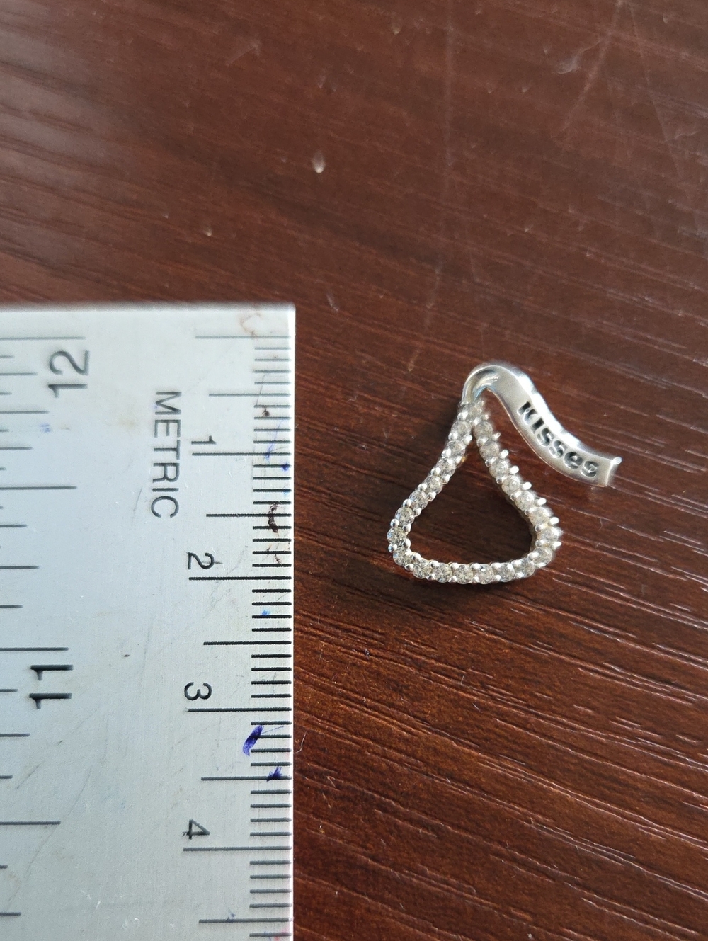 Hershey Kiss Avon 925 Silver Vintage Cubic Zirconia Pendant